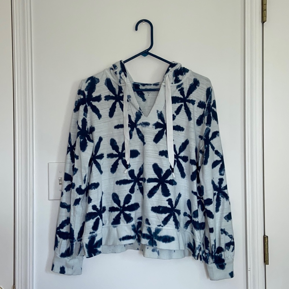 tie-dye lightweight hooded summertime sweater LOFT